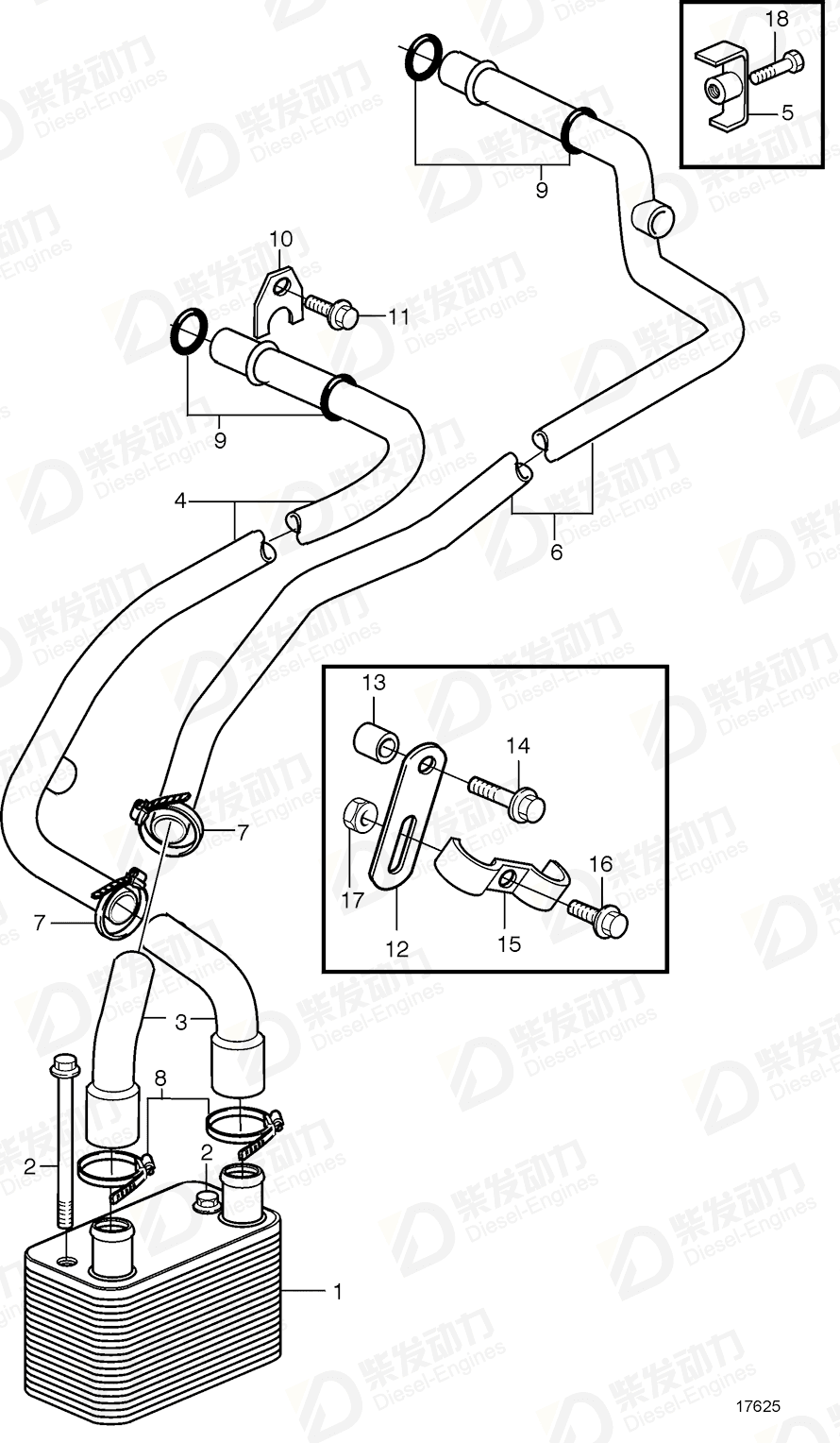 VOLVO Oil Cooler 8192444 Drawing